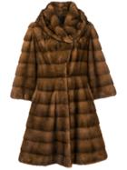 Liska Charlize Long Fur Coat - Brown