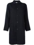 Plantation - Shawl Lapel Midi Coat - Women - Cotton - M, Black, Cotton