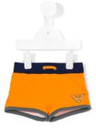Armani Junior - Swim Shorts - Kids - Polyamide/spandex/elastane - 24 Mth, Yellow/orange
