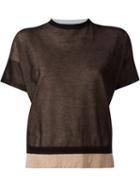 Marni Layered Jumper, Women's, Size: 40, Black, Cotton/polyamide