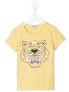 Kenzo Kids Logo Print T-shirt, Girl's, Size: 10 Yrs, Yellow/orange
