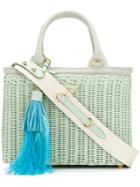 Prada Tassel Embellished Tote Bag - Green
