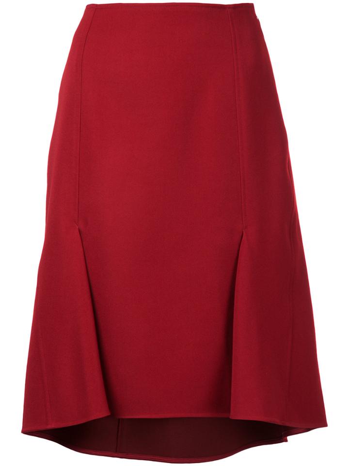 Astraet Double Pleat Skirt - Red