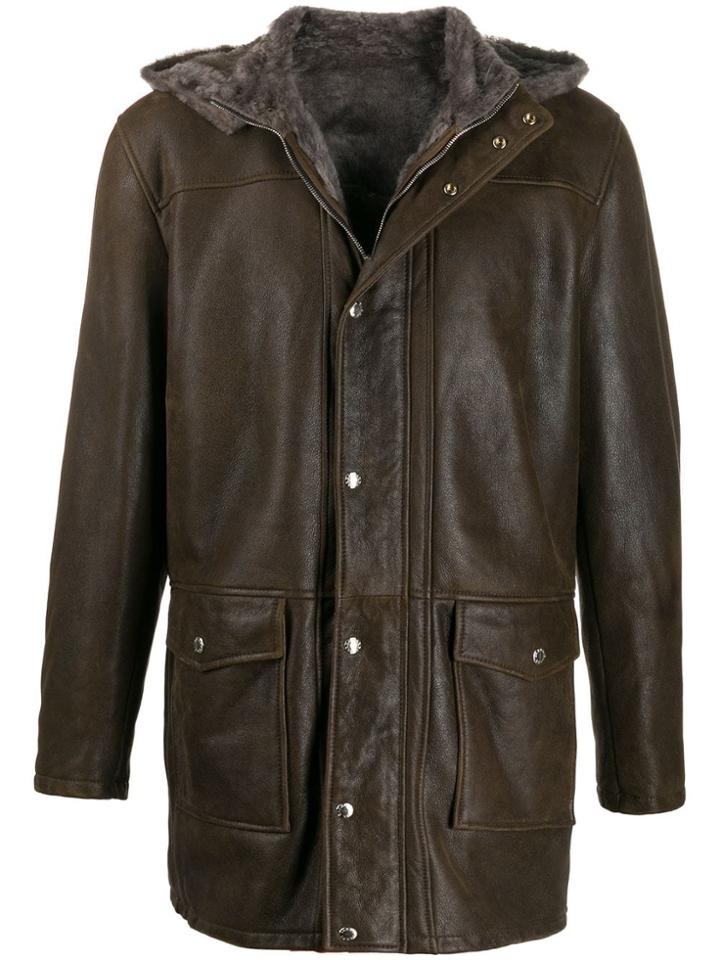 Barba Mid-length Jacket - Brown