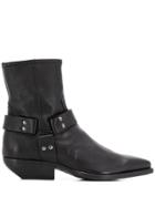 Officine Creative Stitched Panel Boots - Black