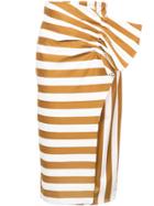 Silvia Tcherassi Stripe And Polka Dot Skirt - White