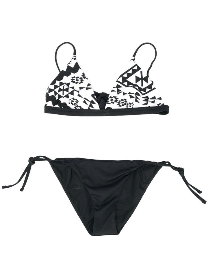 Mc2 Saint Barth Kids Printed Triangle Bikini - Black