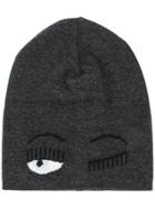 Chiara Ferragni Blinking Eyes Beanie - Grey