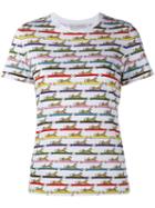 Mary Katrantzou 'iven' Leopard Print T-shirt, Women's, Size: Small, White, Cotton/spandex/elastane