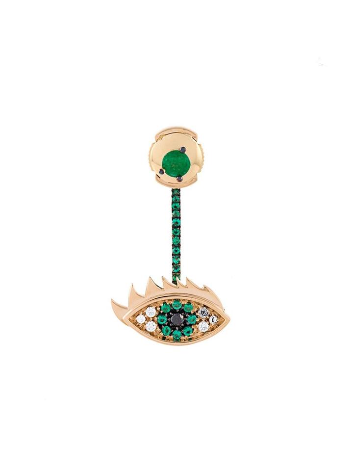 Delfina Delettrez 'eyes On Me' Diamond And Emerald Earring