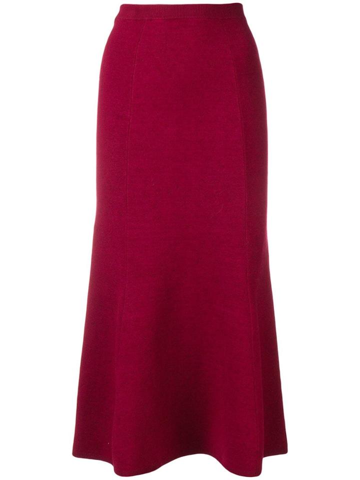 Victoria Beckham Signature Knit Skirt - Red