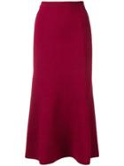 Victoria Beckham Signature Knit Skirt - Red