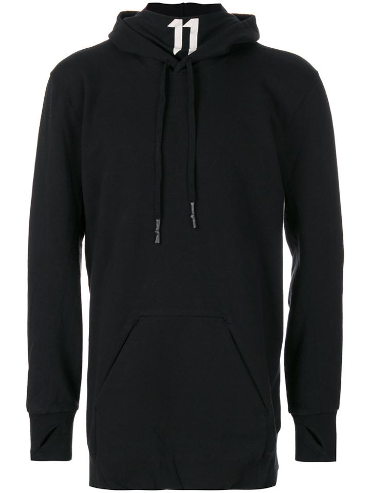 11 By Boris Bidjan Saberi Logo Motif Hoodie - Black