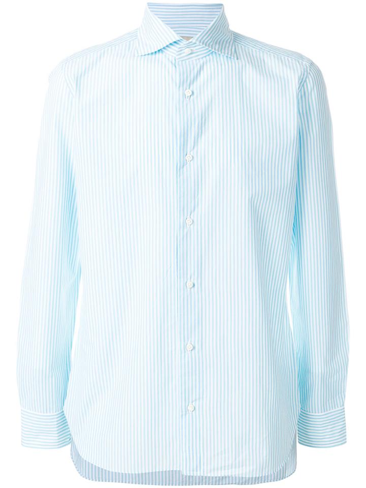 Borrelli Striped Fitted Shirt - Blue