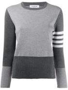 Thom Browne 4-bar Fun Mix Milano Pullover - Grey