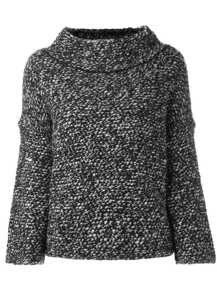 Luisa Cerano Woven Roll Neck Jumper, Women's, Size: 36, Black, Polyamide/spandex/elastane/mohair/virgin Wool