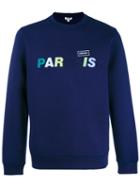 Kenzo Paradise Slogan Sweatshirt, Men's, Size: Small, Blue, Viscose/spandex/elastane/lyocell/polyester