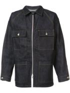 Fear Of God Zipped Denim Jacket - Blue