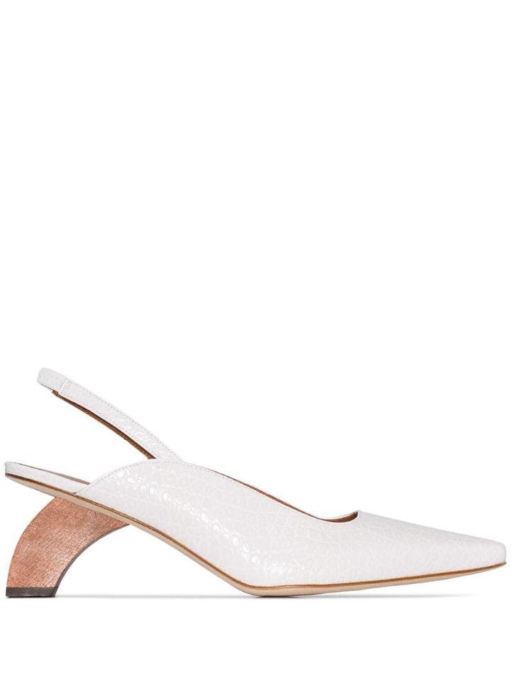Rejina Pyo Dylan 65mm Curved-heel Pumps - White