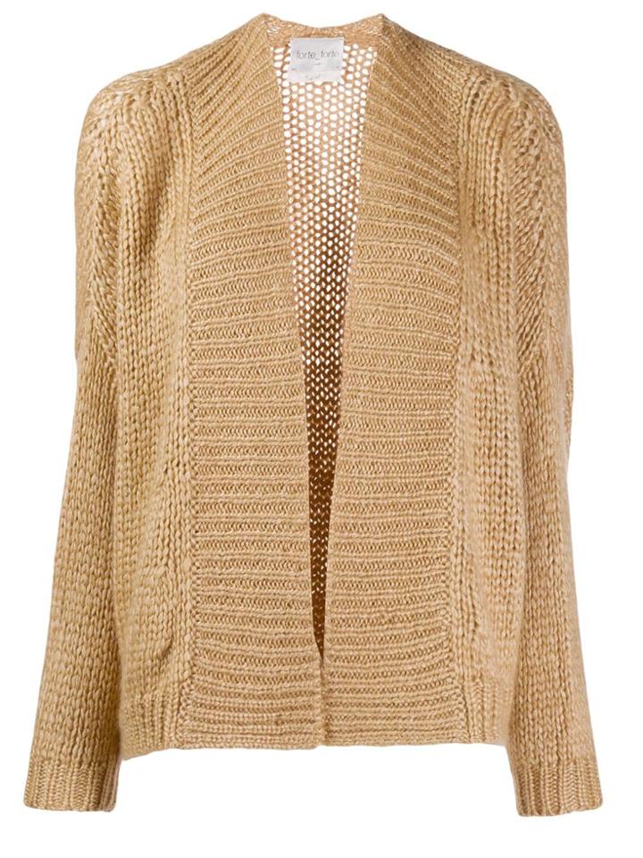 Forte Forte Knitted Long Sleeve Cardigan - Neutrals