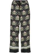Markus Lupfer Cropped Printed Trousers - Black