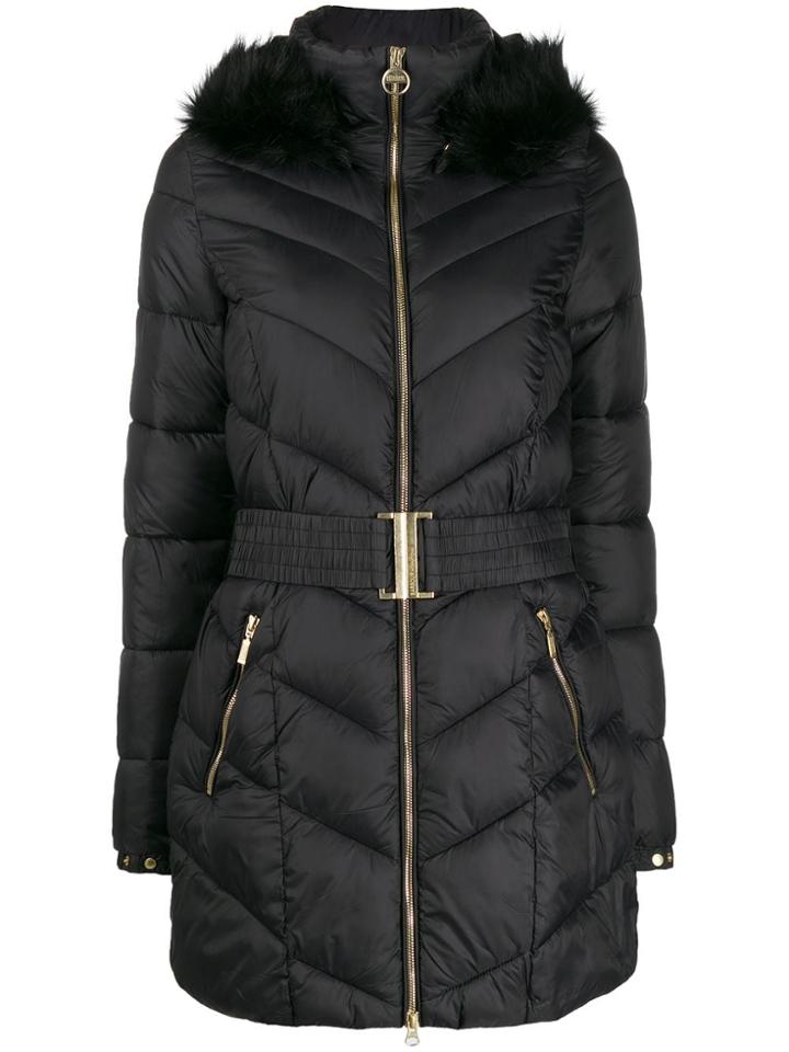 Barbour Belted Puffer Coat - Black