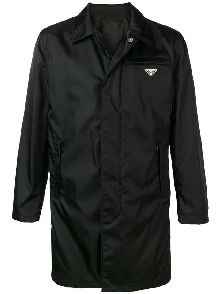 Prada Chest Pocket Raincoat - Black