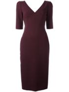 Dolce & Gabbana Fitted Dress, Women's, Size: 44, Pink/purple, Virgin Wool/spandex/elastane/silk