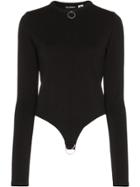 Rudi Gernreich Knitted Zip Neck Wool T-shirt - Black