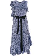 Erdem Floral Jacquard Midi Dress - Blue