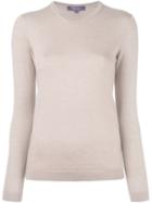Ralph Lauren Purple Round Neck Fitted Jumper, Women's, Size: Xl, Nude/neutrals, Nylon/cashmere