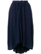 Y's Drawstring Midi Skirt - Blue