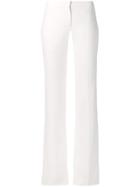 Alexander Mcqueen High-waisted Crepe Trousers - White