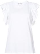 Robert Rodriguez - Frill Sleeve T-shirt - Women - Cotton - M, White, Cotton