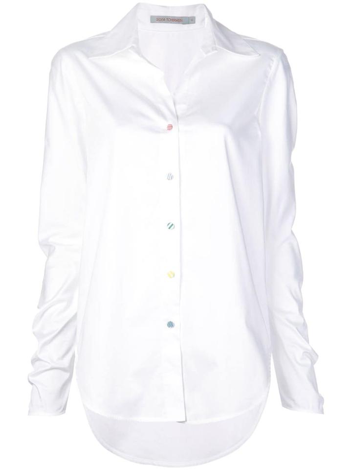 Silvia Tcherassi Ruched Sleeve Shirt - White