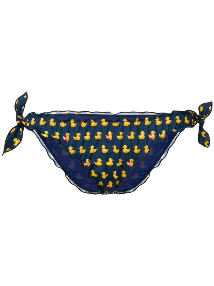 Mc2 Saint Barth Rubber Duck Print Bikini Bottoms - Blue