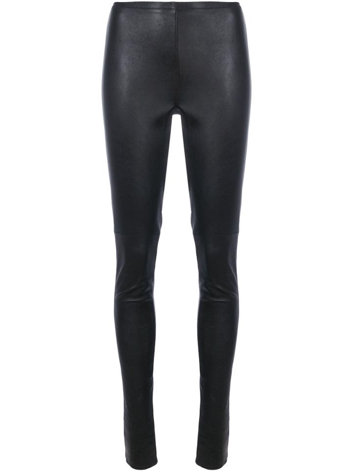 Vanderwilt Skinny Leather Trousers - Black