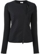 Moncler Quilted Front Cropped Jacket, Women's, Size: Medium, Black, Polyester/spandex/elastane/polyurethane