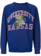 Creatures Of The Wind Leaf Embroidered Sweatshirt - Blue