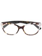 Valentino Eyewear Tortoiseshell Oversized Glasses - Brown