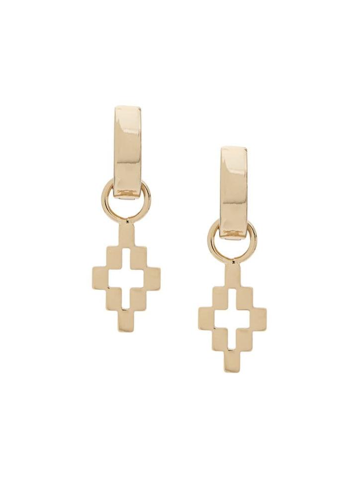 Marcelo Burlon County Of Milan Earrings With Logo Charm - Gold