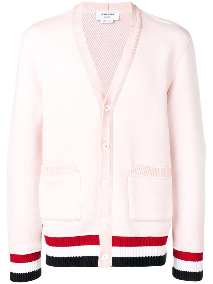 Thom Browne Oversized Chunky Loopback Cardigan - Pink