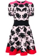 Alexander Mcqueen Floral Jacquard Dress - Pink & Purple