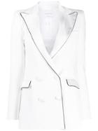 Hebe Studio Double Breasted Blazer - White