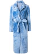 Yves Salomon Perfectly Fitted Winter Coat - Blue