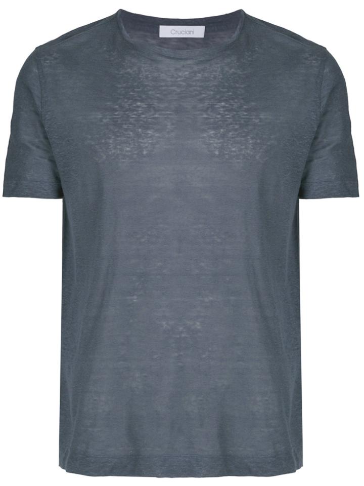 Cruciani Round Neck T-shirt - Blue