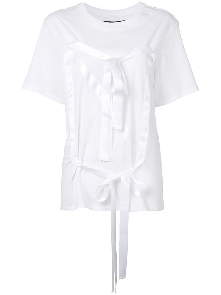 Nicopanda - Ribbon Nation T-shirt - Women - Cotton - Xs, White, Cotton