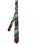Burberry Slim Cut Tag Print Tie - Multicolour
