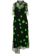 Prada Embroidered Tulle Dress - Black