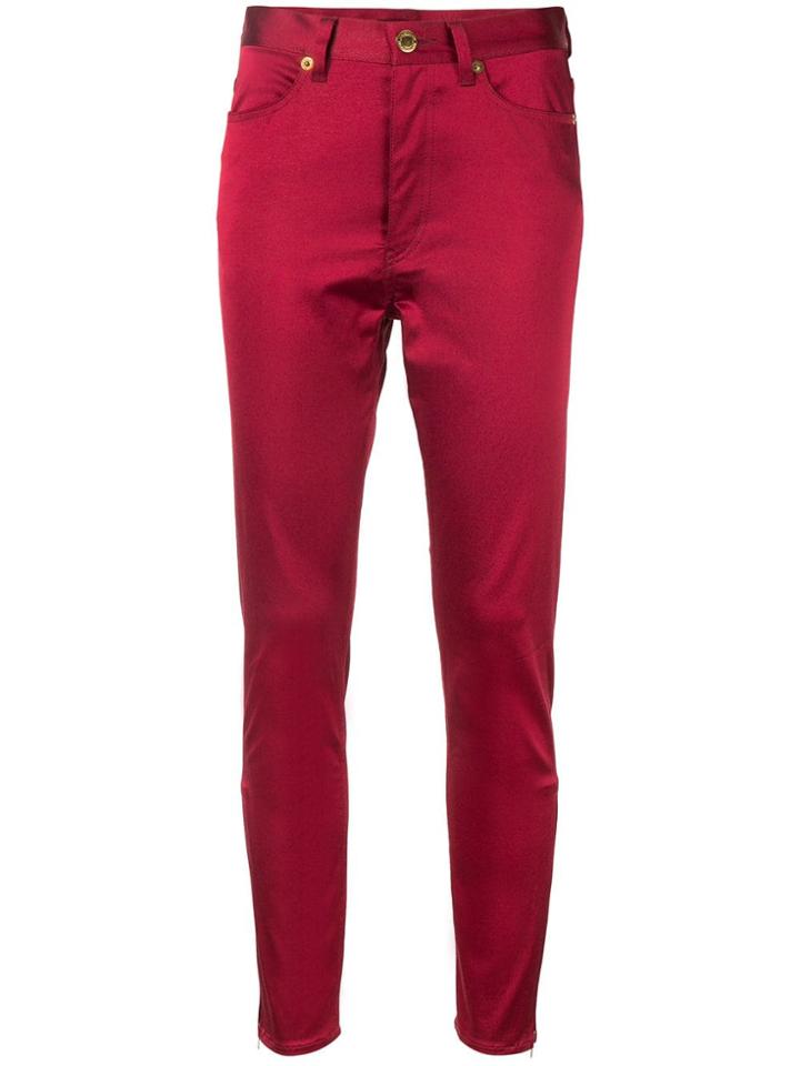 Undercover Skinny High-rise Trousers - Red